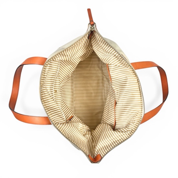 Kate Spade Play The Field Call To Action Large Zipper Canvas Tote Bag Graphic - Picture 4 of 13